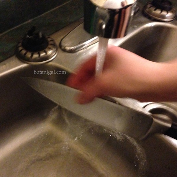 Washing garlic knife and fingers IMG_3395.jpg